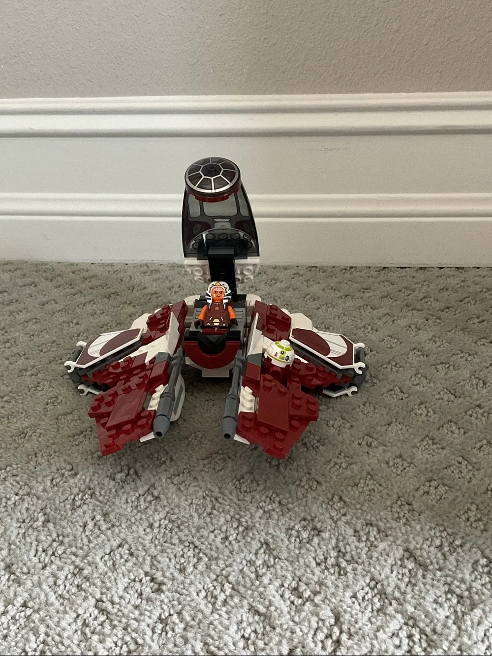 Lego Star Wars Red and White Sith Shuttle with Minifigures